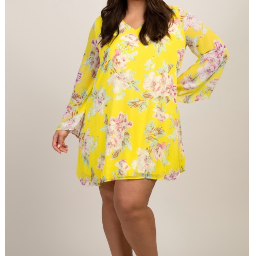 Pink blush plus shift dress